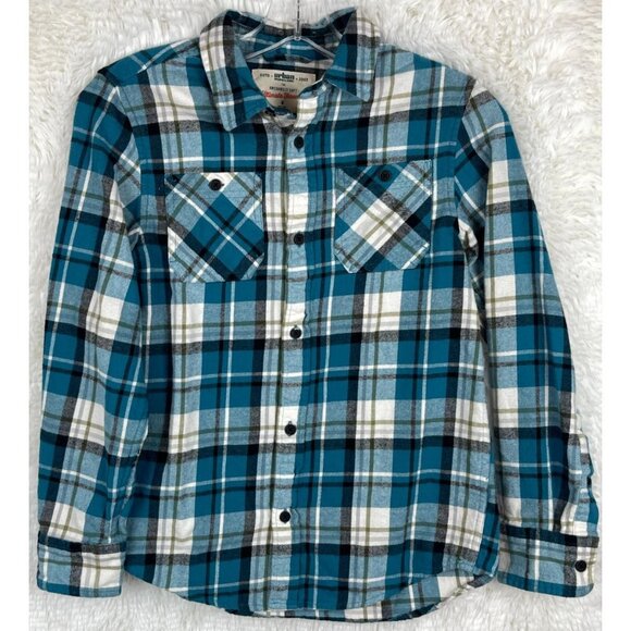 Urban Pipeline The Awesomely Soft Ultimate Flannel Boys M Button Up Plaid Shirt - Picture 1 of 5